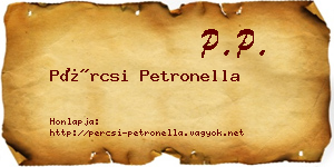 Pércsi Petronella névjegykártya